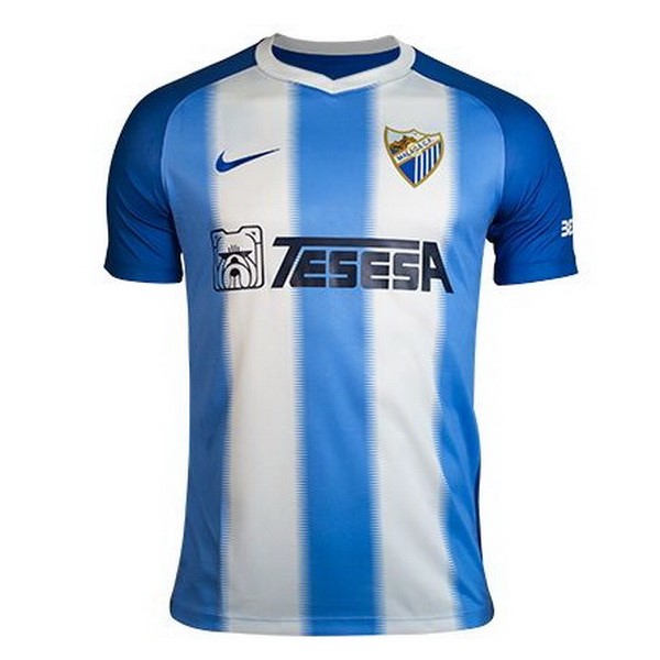 Camiseta Málaga CF Replica Primera Ropa 2018/19 Azul Blanco